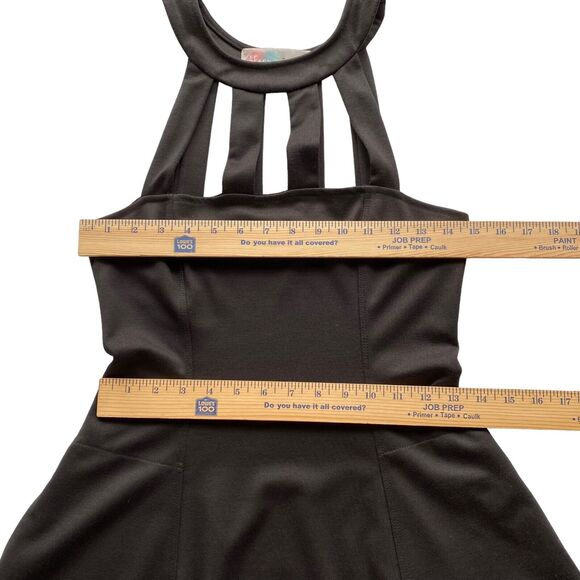 Free People Beach Dress Women Medium Black Fit & Flare Sleeveless Pockets Skater - Picture 12 of 14